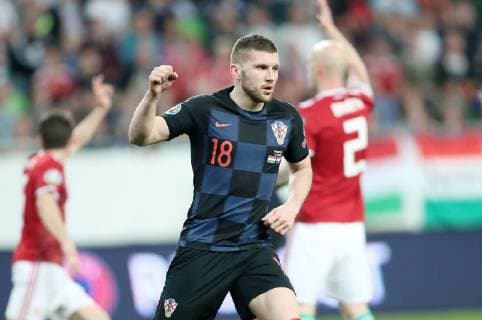 Sport Bilder des Tages UEFA European qualifiers match: Hungary vs Croatia 24.03.2019., Budapest, Hungary - UEFA European qualifiers match at Groupama Arena stadium, group E, Hungary vs Croatia. Ante Rebic  SanjinxStrukic PIXSELL