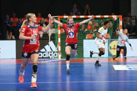 Handball, Golden League Damen, Frankreich - Norwegen Sanna Solberg (Norvege) HANDBALL : Golden League - 3eme journee - France vs Norvege - 24 03 2019 KevinDomas Panoramic 
