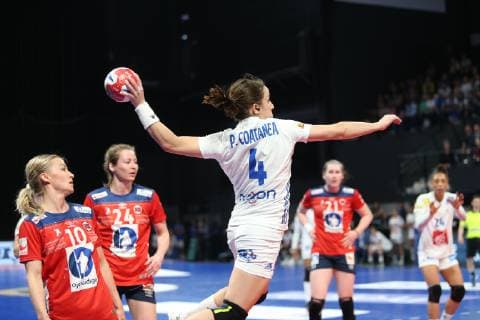 Handball, Golden League Damen, Frankreich - Norwegen Pauline Coatanea (France) HANDBALL : Golden League - 3eme journee - France vs Norvege - 24 03 2019 KevinDomas Panoramic 