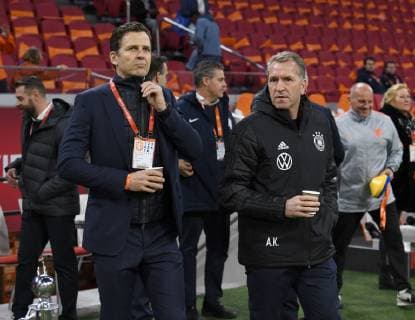 Soccer Men Season 2018 19 EM Qualification Group C 2 Matchday International match in Amsterdam Netherlands Germany v l Nationalelf Manager Oliver Bierhoff DFB Goalkeeper Coach Andreas Köpke Germany before the match 24 03 2019 Copyright: xMatthiasxKochx