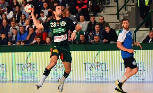 24.03.2019 Bitola Bitolj(North Macedonia) HC Eurofarm Rabotnik-TSV Hannover-Burgdorf EHF Cup group phase men s handball Cristian Ugalde Garcia (C) TSV Hannover Burgdorf :Str 