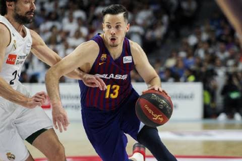 March 24, 2019 - Madrid, Madrid, Spain - Heurtel of Barcelona Lassa during Liga Endesa Spanish championship, , basketball match between Real Madrid and Barcelona Lassa, March 24th, in Wizink Center in Madrid, Spain. Basket: Liga Endesa - Real Madrid v Barcelona Lassa - ZUMAa181 20190324_zaa_a181_052 Copyright: xAFP7x