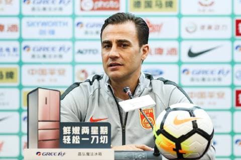 NANNING, CHINA - MARCH 25: Head coach Fabio Cannavaro of China attends a press conference PK Pressekonferenz after 2019 China Cup International Football Championship between China and Uzbekistan at Guangxi Sports Center on March 25, 2019 in Nanning, Guangxi Zhuang Autonomous Region of China.  Copyright: xVCGx CFP111201805228 