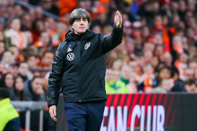 Coach Joachim Loew Germany gesticulates DFB regulations prohibit any use of photographs as image sequences and or quasi video GER football international Netherlands Germany 24 03 2019 Netherlands Copyright: xTomxWellerx xEibner-Pressefotox EP_eer