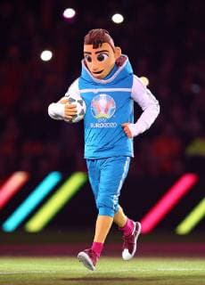 24 03 2019 International football match EM Qualification Group C 2 Matchday Netherlands Germany at Johan Cruijff Arena Amsterdam Presentation of the official EM mascot Skillzy for the European Championship 2020 DFL and DFB regulations prohibit any use of photographs as image sequences and or quasi video