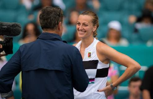 March 25, 2019 - Miami, FLORIDA, USA - Petra Kvitova of the Czech Republic after her fourth-round match at the 2019 Miami Open WTA Tennis Damen Premier Mandatory tennis tournament 2019 Miami Open, Tennis, Miami, United States, Mar 25 - ZUMAa181 20190325_zaa_a181_114 Copyright: xAFP7x