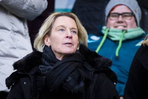 GER UWCL quarter finals VfL Wolfsburg vs Olympique Lyon 27 03 2019 AOK Stadium Wolfsburg GER UWCL quarter finals VfL Wolfsburg vs Olympique Lyon UEFA REGULATIONS PROHIBIT ANY USE OF PHOTOGRAPHS AS IMAGE SEQUENCES AND OR QUASI VIDEO picture shows national coach Martina Voss Tecklenburg visiting the stadium nordphotox xRauch nph00251
