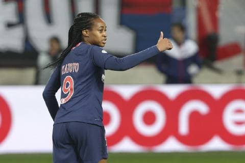 Marie Antoinette Katoto (PSG) FOOTBALL FEMININ : PSG Vs Chelsea - Ligue des Champions - 27 03 2019 MichaelBaucher Panoramic 