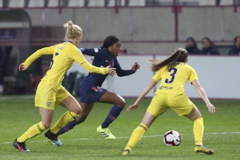 Ashley Lawrence (PSG) FOOTBALL FEMININ : PSG Vs Chelsea - Ligue des Champions - 27 03 2019 MichaelBaucher Panoramic 