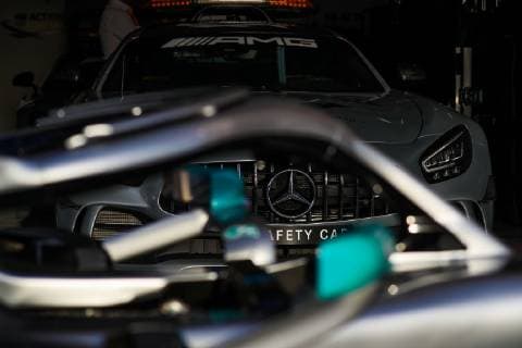 Motorsports: FIA Formula One World Championship WM Weltmeisterschaft 2019, Grand Prix of Bahrain, F1 Safety Car, Mercedes-AMG GT R Sakhir Bahrain