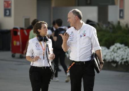 Motorsports: FIA Formula One World Championship WM Weltmeisterschaft 2019, Grand Prix of Bahrain, Marga Torres (Mercedes AMG Petronas Motorsport), Evan Short (Mercedes AMG Petronas Motorsport), Sakhir Bahrain