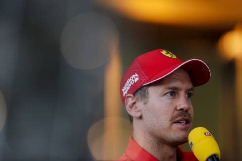 March 28, 2019 - Sakhir, Bahrain - SEBASTIAN VETTEL of Scuderia Ferrari Mission Winnow during preparations of the 2019 FIA Formula 1 Bahrain Grand Prix at Bahrain International Circuit in Sakhir, Bahrain. Formula 1 2019 - Bahrain Grand Prix Preparations - ZUMAg147 20190328_zap_g147_003 Copyright: xJamesxGasperottix