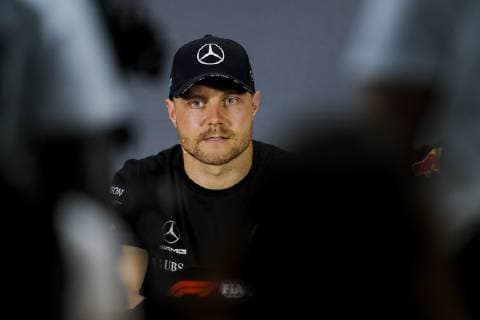 March 28, 2019 - Sakhir, Bahrain - VALTTERI BOTTAS of Mercedes AMG Petronas Motorsport during the press conference PK Pressekonferenz of the 2019 FIA Formula 1 Bahrain Grand Prix at Bahrain International Circuit in Sakhir, Bahrain. Formula 1 2019 - Bahrain Grand Prix Preparations - ZUMAg147 20190328_zap_g147_010 Copyright: xJamesxGasperottix