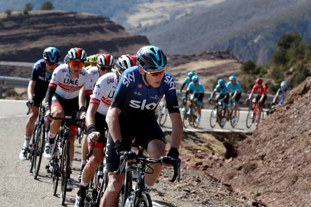 British rider Chris Froome, of team Sky, in action during the fourth stage of the 99th Volta Ciclista Catalunya, 150,3 kilometers between Llanars and La Molina, Catalonia, Spain, 28 March 2019. 99th Volta Ciclista Catalunya !ACHTUNG: NUR REDAKTIONELLE NUTZUNG!  Copyright: xTonixAlbirx GRAF1520 20190328-636894020447788522
