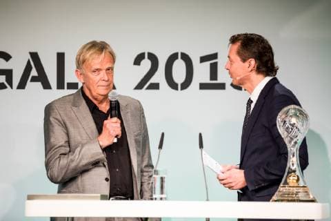 DFB Trainer Gala 2019 Koeln Hyatt Regency 28 03 2019 Volker Finke is honoured for his lifes work DFB Trainer Gala 2019 Koeln Hyatt Regency xswx
