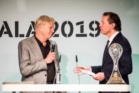 DFB Trainer Gala 2019 Koeln Hyatt Regency 28 03 2019 Volker Finke is honoured for his lifes work DFB Trainer Gala 2019 Koeln Hyatt Regency xswx