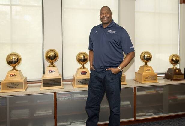 October 19, 2018 - Washington, District of Columbia, U.S. - Patrick Ewing, head coach for men s basketball at Georgetown University is photographed in his office at the university in Washington, DC on Friday, October 19, 2018 Patrick Ewing  - ZUMAc306 90373855st Copyright: xRonxSachsx