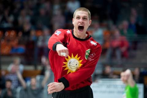 Lübbecke Germany 29 03 2019 2 Handball Bundesliga 2018 2019 TuS N Lübbecke vs TV Großwallstadt Joel Birlehm Lübbecke Lübbecke Nordrhein Westfalen Germany Merkur Arena