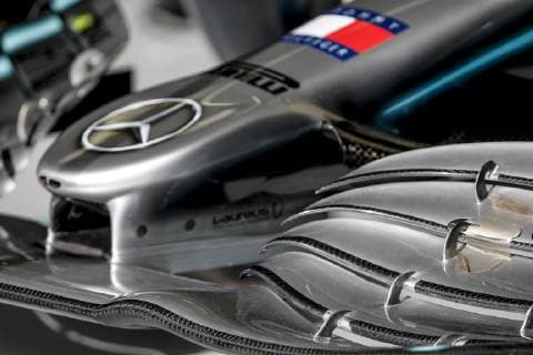 Motorsports: FIA Formula One World Championship WM Weltmeisterschaft 2019, Grand Prix of Bahrain, Technical detail, Mercedes AMG Petronas Motorsport, front wing Sakhir Bahrain