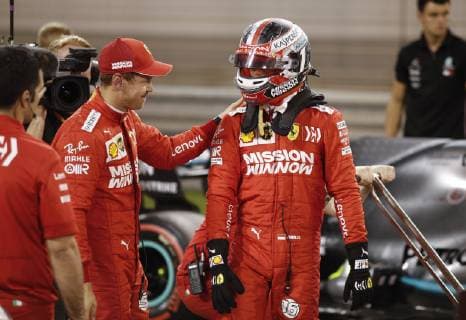 Motorsports: FIA Formula One World Championship WM Weltmeisterschaft 2019, Grand Prix of Bahrain, 5 Sebastian Vettel (GER, Scuderia Ferrari Mission Winnow), 16 Charles Leclerc (MCO, Scuderia Ferrari Mission Winnow), Sakhir Bahrain