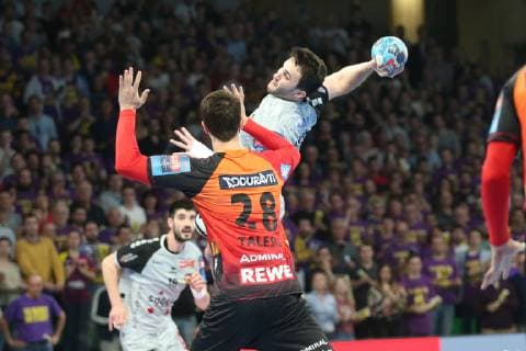 Handball, CL, HBC Nantes - Rhein Neckar Löwen Romain Lagarede (Nantes) HANDBALL : VELUX EHF Champions League - 1 8eme de finale retour - HBC Nantes vs Rhein-Neckar Lowen - 30 03 2019 KevinDomas Panoramic 