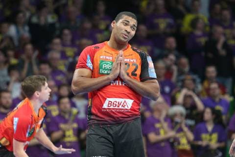 Handball, CL, HBC Nantes - Rhein Neckar Löwen Mads Mensah Larsen (Rhein-Neckar Lowen) HANDBALL : VELUX EHF Champions League - 1 8eme de finale retour - HBC Nantes vs Rhein-Neckar Lowen - 30 03 2019 KevinDomas Panoramic 