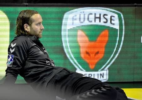 31 03 2019 xlakx Handball HBL Fuechse Berlin Balatonfueredi KSE emspor v l Silvio Heinevetter Fuechse Berlin 12 stretching before the game Berlin