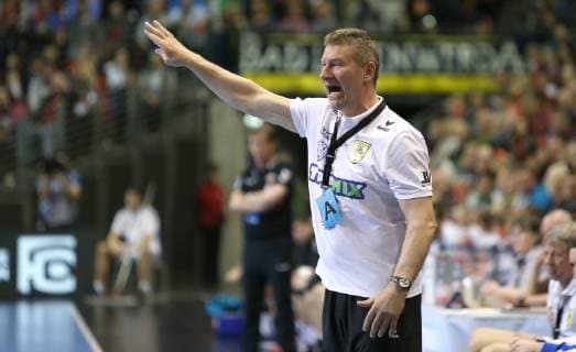 31 03 2019 Handball EHF Cup Group A 12 Matchday Foxes Berlin Balatonfüredi KSE Picture Head Coach István Csoknyai Balatonfüredi KSE Handball EHF Cup Group A 12 Matchday Foxes Berlin Balatonfüredi KSE