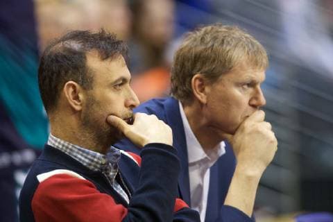 Handball Berlin 31 03 2019 EHF Cup Season 2018 2019 Foxes Berlin Balatonfüredi KSE Bob Hanning Foxes Berlin Managing Director Volker Zerbe Sports Director re
