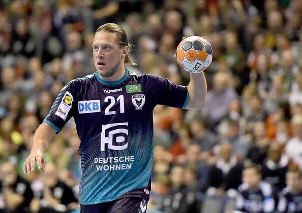 31 03 2019 xlakx Handball HBL Fuechse Berlin Balatonfueredi KSE emspor v l Mattias Zachrisson Fuechse Berlin 21 Berlin