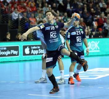 GER Europapokal FUECHSE BERLIN VS Balatonfueredi KSE 31 03 2019 Max Schmeling Halle Berlin GER Europapokal FUECHSE BERLIN VS Balatonfueredi KSE DHB regulations prohibit any use of photographs as image sequences and or quasi video in picture 7m by Hans Lindberg Fuechse Berlin 18 nordphotox xEngler nph00076