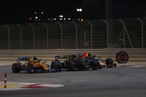 Photo4 LaPresse 31 03 2019 Sakhir, Bahrain Grand Prix Formula One Bahrain 2019 In the pic: race, Kevin Magnussen (DEN) Haas F1 Team VF-19 in fight with Lando Norris (GBR) Mclaren F1 Team MCL34 and Pierre Gasly (FRA) Redbull Racing RB15  Copyright: xPhoto4 LaPressex