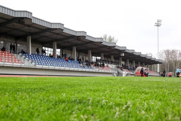Football U 19 Men A Juniors Bundesliga West 18 19 Red White Essen Preussen Münster on 31 03 2019 in the stadium Am Hallo in Essen Seat grandstand in the stadium am Hallo in Essen