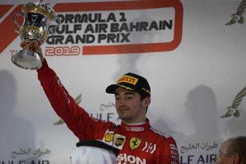 Photo4 LaPresse 31 03 2019 Sakhir, Bahrain Grand Prix Formula One Bahrain 2019 In the pic: race, Charles Leclerc (MON) Scuderia Ferrari SF90 overtakes Sebastian Vettel (GER) Scuderia Ferrari SF90  Copyright: xPhoto4 LaPressex