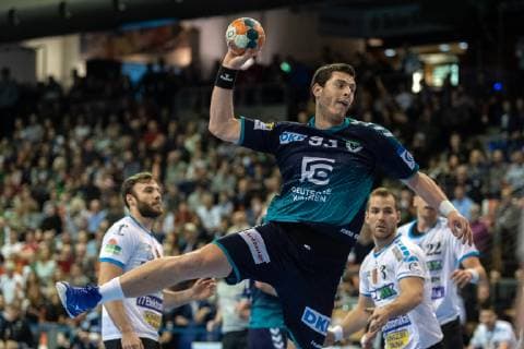 Handball Berlin 31 03 2019 EHF Cup Season 2018 2019 Foxes Berlin Balatonfüredi KSE Mihajlo Marsenic Foxes Berlin No 93