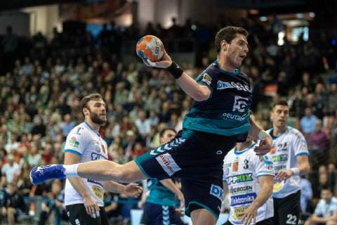 Handball Berlin 31 03 2019 EHF Cup Season 2018 2019 Foxes Berlin Balatonfüredi KSE Mihajlo Marsenic Foxes Berlin No 93