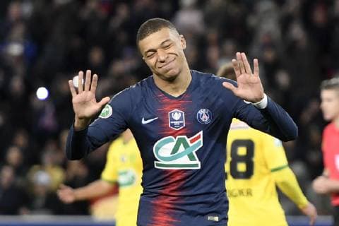 JOIE - 07 KYLIAN MBAPPE (PSG) FOOTBALL : Paris SG vs Nantes - Coupe de France - 03 04 2019 AnthonyBIBARD FEP Panoramic 