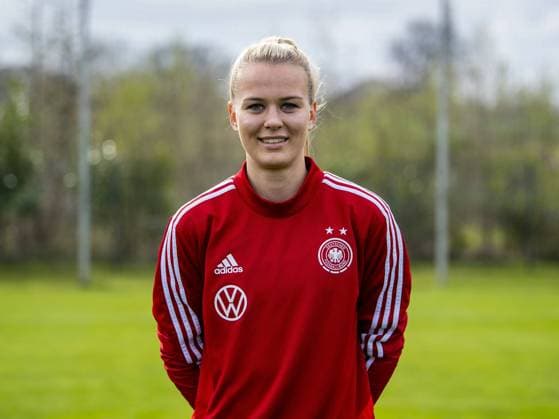 Football DFB Womens Football National Team Team and Portrait Photos on 03 04 2019 in Marienfeld North Rhine-Westphalia Goalkeeper Merle Frohms Copyright: xKirchner DavidxInderliedx