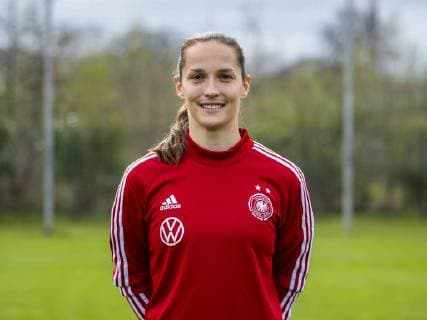 Football DFB Womens Football National Team Team and portrait photos on 03 04 2019 in Marienfeld North Rhine-Westphalia Goalkeeper Laura Benkarth Copyright: xKirchner DavidxInderliedx