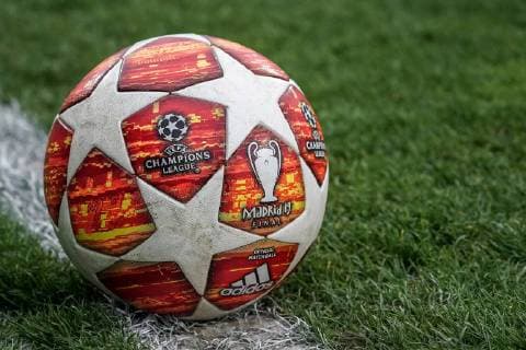A ball of the brand adidas UEFA Champions League Madrid 19 Final Final Final match ball official Match Ball symbol photo symbol picture symbol football UEFA Youth League TSG 1899 Hoffenheim U19 Real Madrid U19 xozx
