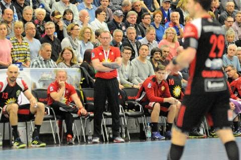 Heidmar Felixson TuS N Luebbecke Trainer Handball Men DKB 2 Bundesliga 05 04 2019 Photo TBaur Eibner HBW Balingen Weilstetten vs TuS N Luebbecke Balingen Copyright: xEIBNER TobiasxBaurx EP_TBR