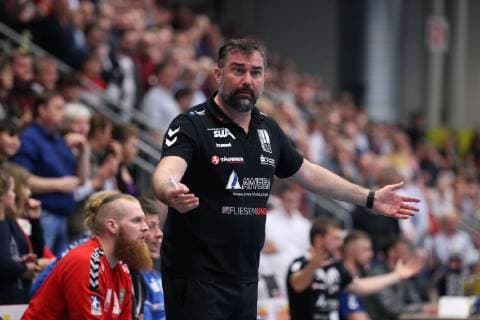 Stephan Swat Trainer EHV Aue ASV Hamm Westfalen vs EHV Aue Handball 2 Bundesliga 05 04 2019 ASV Hamm Westfalen vs EHV Aue Handball 2 Bundesliga 05 04 2019 Hamm Copyright: xEIBNER JanxStrohdiekx EP_JSK