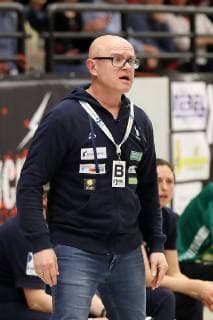 TuS Ferndorf HC Rhein Vikings 05 04 2019 Trainer Jörg Bohrmann HC Rhein Vikings Kreuztal Stählerwiese Germany