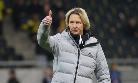 Stockholm football international women Sweden vs. Germany Martina Voss Tecklenburg trainer Germany