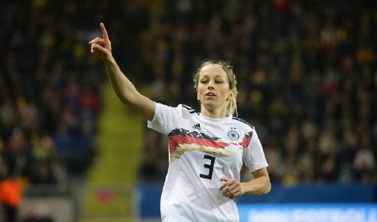 Stockholm football international women Sweden vs Germany Kathrin Hendrich GER