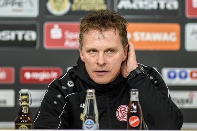 Karsten Neitzel Trainer RWE at the press conference PK Press Conference Press date Media date Football Regional League West Alemannia Aachen Rot Weiss Essen DFB REGULATIONS PROHIBIT ANY USE OF PHOTOGRAPHS AS IMAGE SEQUENCES AND OR QUASI VIDEO xmhx