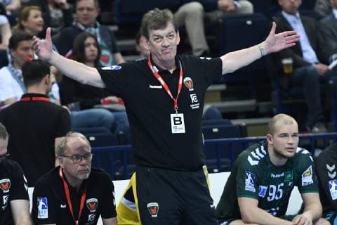 HBL DHB Cup Semifinal THW Kiel vs Fuechse Berlin 06 04 19 Hamburg HBL DHB Cup Final Four 2019 Semifinal THW Kiel vs Fuechse Berlin in picture Coach Velimir Petkovic Berlin nordphoto xWitke nph00002