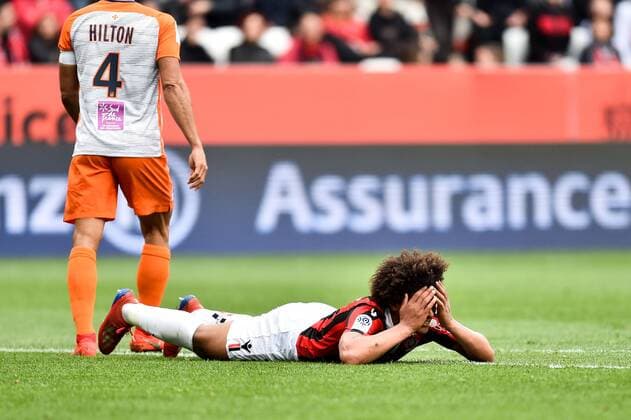 33 LAMINE DIABY FADIGA (NICE) - DECEPTION FOOTBALL : Nice vs Montpellier - Ligue 1 Conforama - 07 04 2019 FEP Panoramic 