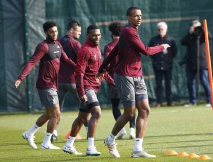 8th April 2019, Melwood, Liverpool, England; Liverpool training session ahead of their Champions League fixture against FC Porto; during Liverpool s open training session at Melwood ahead of tomorrow night s Champions League quarter final first leg versus FC Porto  ActionPlus12122194 AlanxMartin