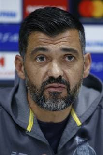 8th April 2019, Anfield, Liverpool, England; FC Porto press conference PK Pressekonferenz ahead of their Champions League fixture against Liverpool FC; FC Porto coach Sergio Conceicao speaks to the media at Anfield ahead of tomorrow night s Champions League quarter final first leg versus Liverpool  ActionPlus12122206 AlanxMartin